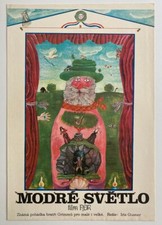 Original Film Poster Blue Light 1976 Czech Vintage Print 1970s Art Posters