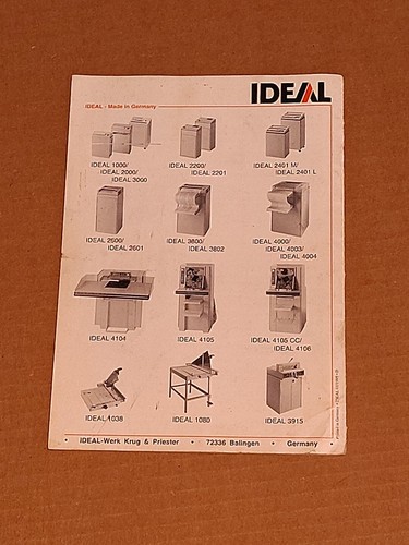 Ideal 3915 guillotine paper - guillotine,
