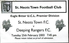 St Neots Town v Deeping