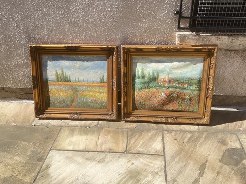 Large ornate gilt picture - large,