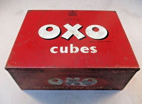 Vintage retro oxo cubes tin - retro,