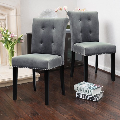 Velvet dining chairs - 1/2/4x,