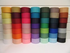 50mm Grosgrain Ribbon 2 metres or 20 metre Roll Double Side Ribbed UK 2" 2 inch 