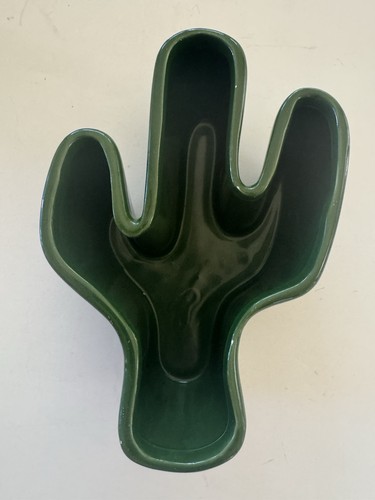 Green ceramic cactus shaped - green,