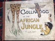 Antique Book Golliwogg in the African Jungle 1909 Illustrations Florence K Upton