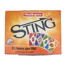 Waddingtons Sting Vintage 1986 Strategy Rummy Uno Style Card Game *read desc
