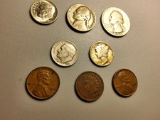 Various Coins USA United States. 1906-1955.-Quarter-Dime-Cents.