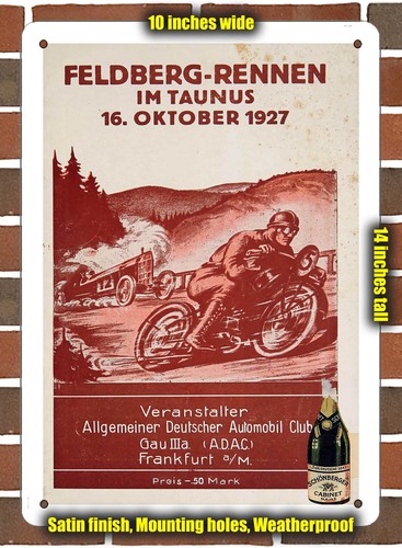 Metal sign 1927 feldberg - metal,