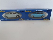 BASE-TOYS 1/76 C503 RILEY PATHFINDER GREY + C103 AUSTIN A40 BLUE MINT BOXED x 2
