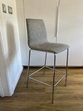 2 x Grey/Chrome Upholstered