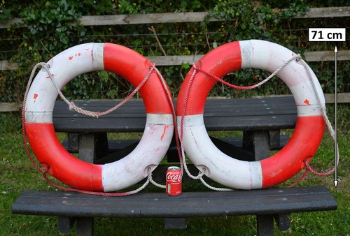 Used old plastic life ring - old,