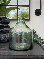 Nkuku Green Glass Vase Bottle