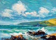 Hand-Painted Seascape Oil