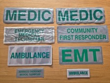 Encapsulated reflective badges, Ambulance, EMT, Medic, CFR