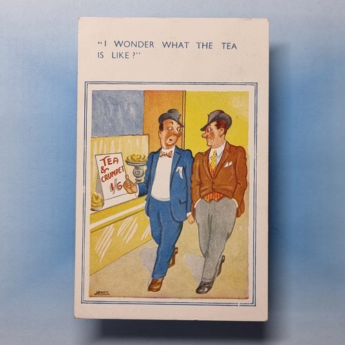 Comic postcard 1955 - cafe, &