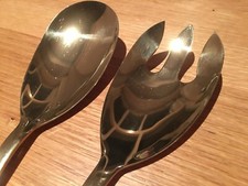 Salad Servers Gold Coloured