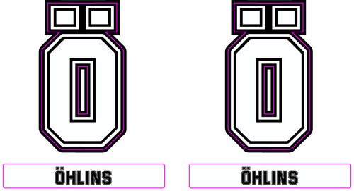 Ohlins upper fork decals - ohlins, 4
