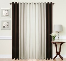 3 Tone Striped Eyelet Curtains