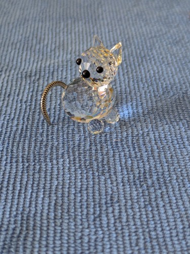 Swarvoski crystal glass cat - crystal,
