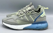 Adidas ZX 2K Boost Junior Running Shoes UK 4.5 Gym Green Trainers Sports
