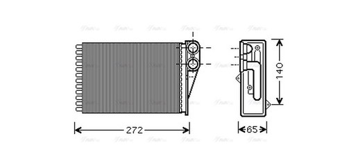 Ava cabin heater core pea6292 - ava,