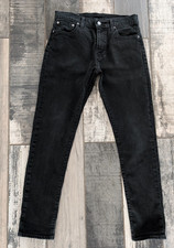 Levis 512 Jeans Black W29 L30 Slim Fit Tapered Stretch Denim