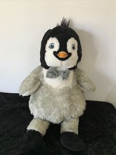 HAPPY FEET Two 18” tall ERIK Penguin LIGHT UP BOW TIE SOFT PLUSH Build A Bear
