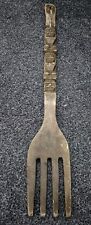 Vintage Long Handled Hand Carved Wooden Fork Antique Collectables