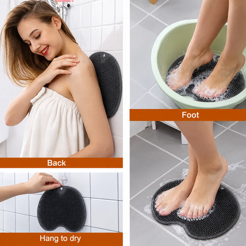 Shower foot scrubber mat - shower,