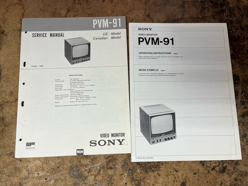 Vntg sony pvm manual - vntg, lot