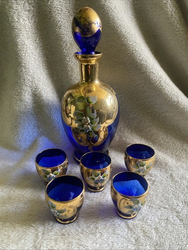Vintage czech bohemian cobalt - vintage,