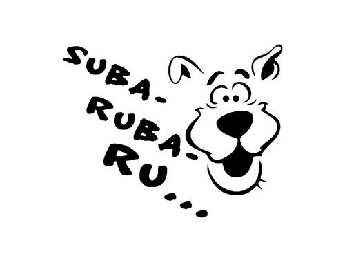 Scooby doo subaru vinyl - scooby,