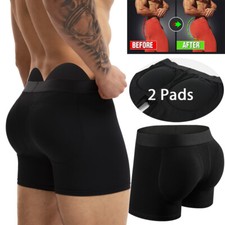 Mens Butt Padded Underwear Enhancing Boxer Briefs Trunks Push Up Booster Shorts