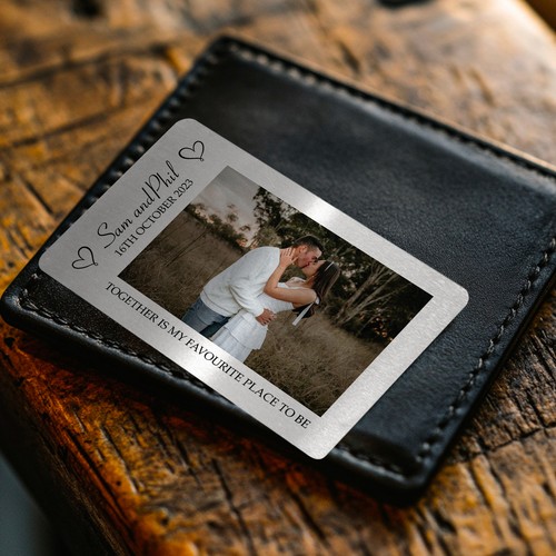 Personalised metal wallet card - metal,
