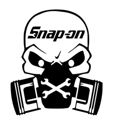 Snap skull vinyl decals - on,