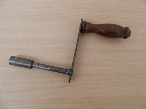 Antique wood handle winder - handle,
