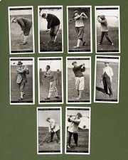 WA&AC Churchman Famous Golfers 1927 Ten Cards Very Good-Excellent