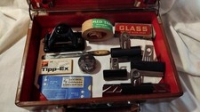 Vintage Writing and Stationery Case With Vintage Accessories. Great Prop.