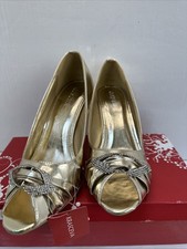 Krasceva Gold Peep Toe Court