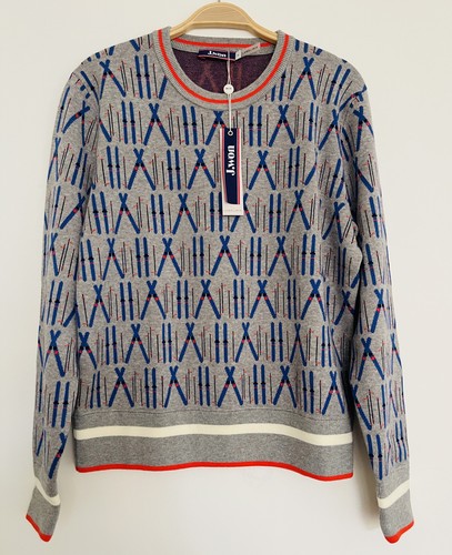 Won grey blue jacquard knit - j.won,