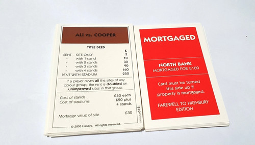 Full set monopoly deed - set,