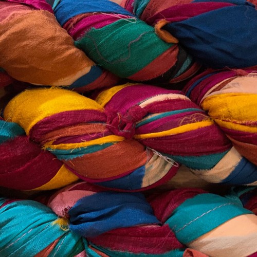 One skein indian dyed - dyed, silk