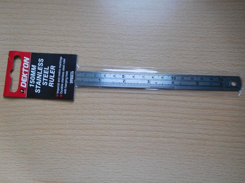 Stainless steel ruler 150mm - stainless,