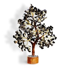 Tree of Life Black Tournmine Agate  - Spiritual Gemstone/Decoration/Gifting