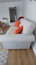 SCS Sofa Grey Fabric Chenille Material with Wooden Feet. Good Condition