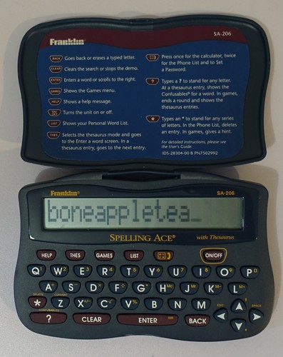 Pre owned franklin - pre-owned, spelling