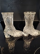 PAIR of CRYSTAL/GLASS  BOOTS