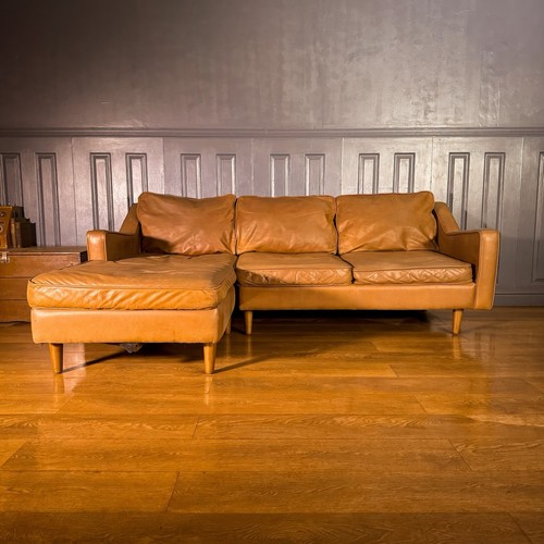 Leather seater corner sofa 4 - leather,