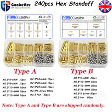 240pcs M2.5 Solid Brass Copper