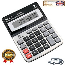 8 DIGITS DISPLAY DESKTOP CALCULATOR, JUMBO LARGE BUTTONS-BUSINESS & ACCOUNTS UK